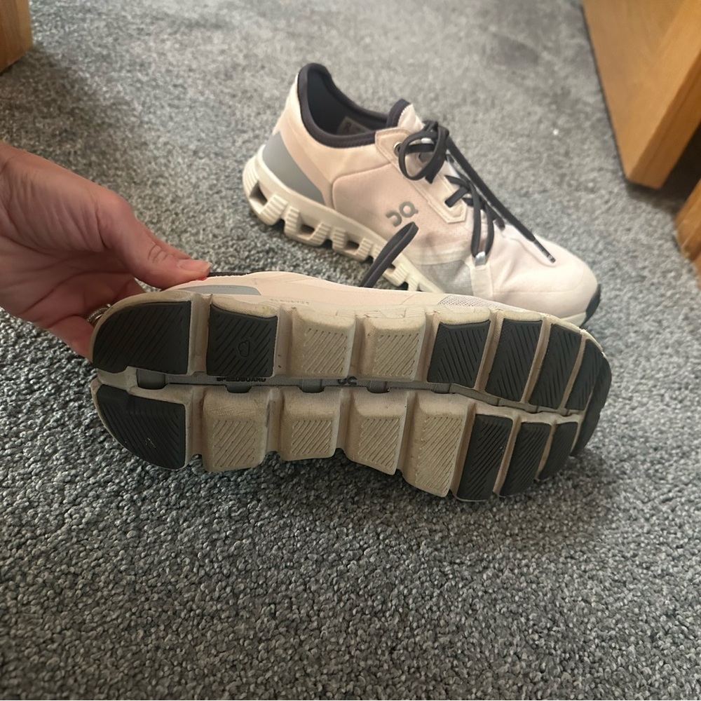 On Running Cloud Sneakers in Gray/pink and White - Picture 7 of 7